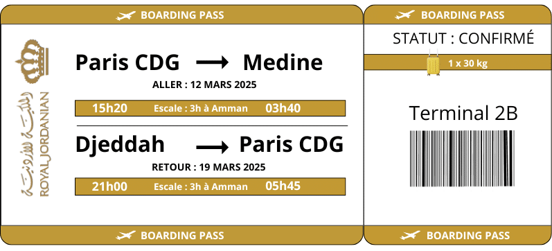 Omra du 12 au 19 Mars 2025